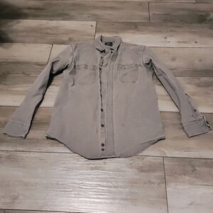 G.H. Bass & Co Men's Grey Canvas Shirt (size M)